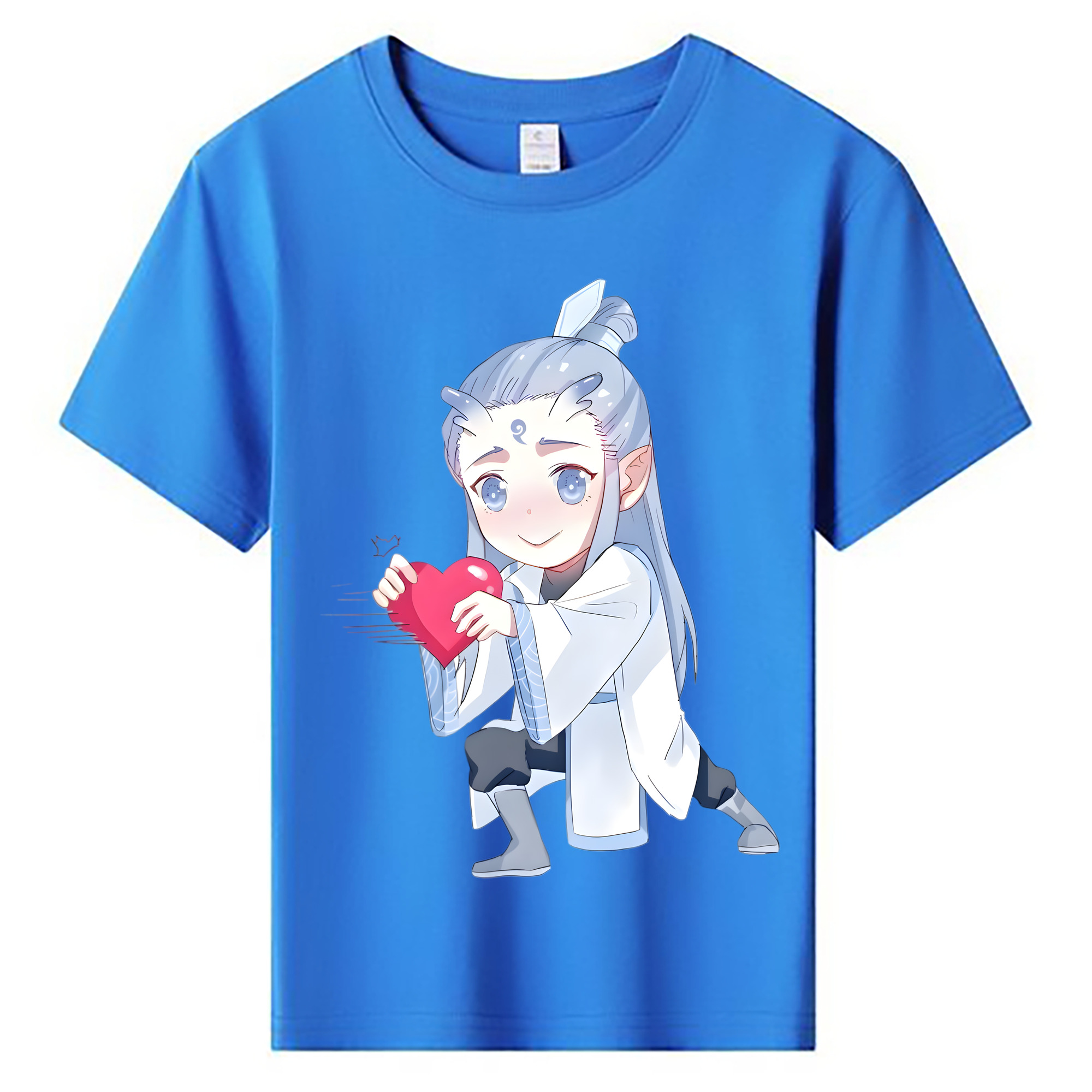 （画像用） Ne Zha 2 ナタ 魔童の大暴れ 綿100％キッズTシャツ（フロントプリント）